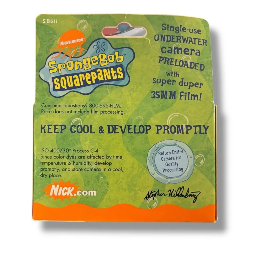 Vintage SpongeBob Splashy Camera Underwater And Above Water Use!! Rare!